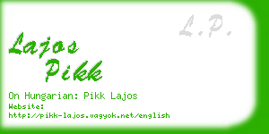 lajos pikk business card